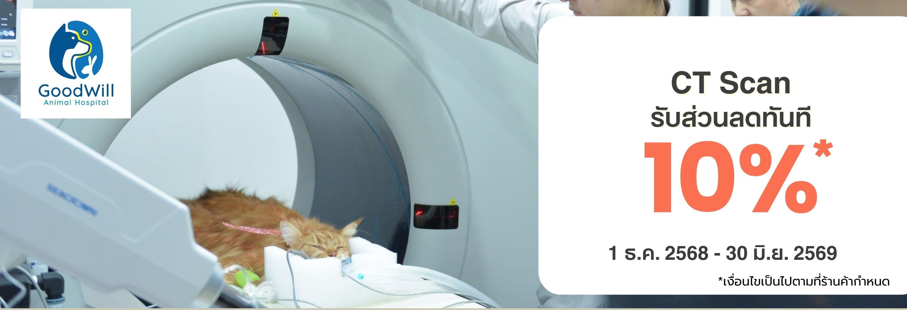 ทำ CT Scan ที่โรงพยาบาลสัตว์ Goodwill ลด 10% 
